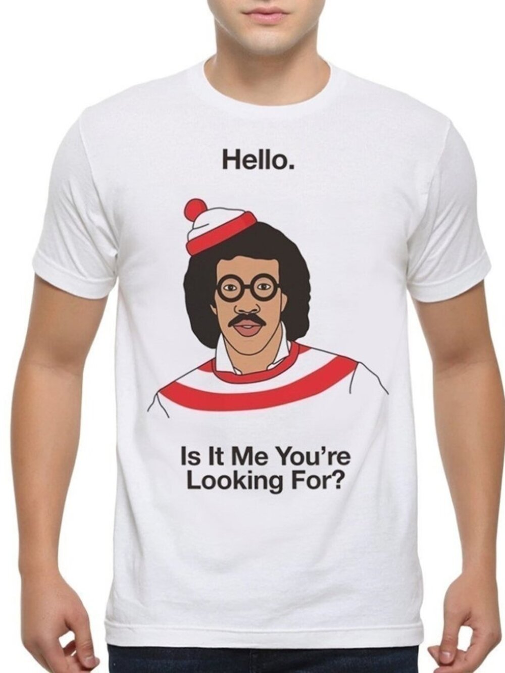Lionel Richie Hello Is It Me Lyric Quote Fan T-Shirt